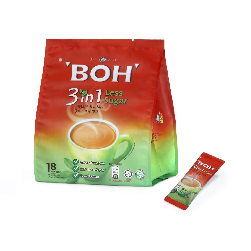 BOH 3 in 1 Less Sugar with Stick Pack